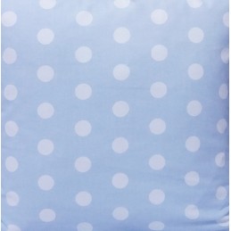 Kvadratinė išmatų pagalvėlė 30cm, 100% medvilnė, mėlyni taškeliai