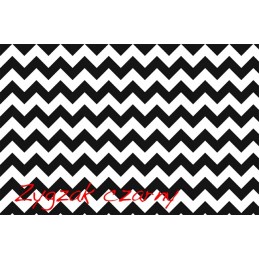 Kvadratinė pagalvėlė taburetė 30cm zigzago juoda