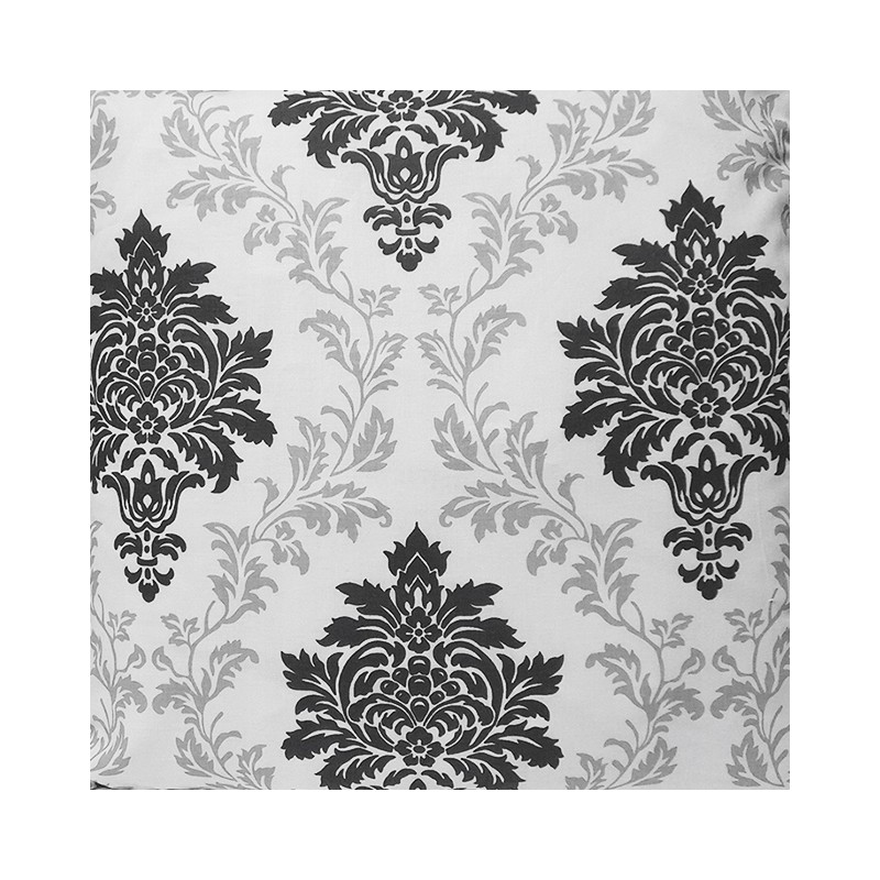 Kvadratinė išmatų pagalvėlė 30cm 100% medvilnės pilko-grafito ornamentai