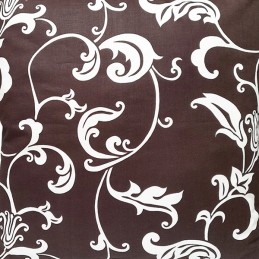 Kvadratinė išmatų pagalvėlė 30cm, 100% medvilnė, rudos gėlės