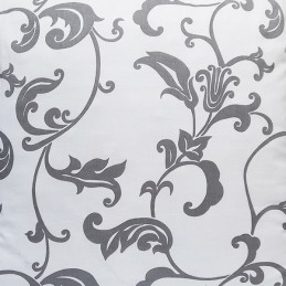 Kvadratinė išmatų pagalvėlė 30cm, 100% medvilnė, baltos gėlės