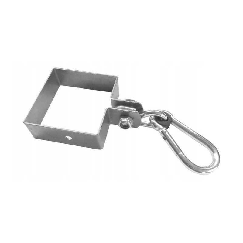 Sūpynių kablio tvirtinimo spaustukas 100x100mm, sidabrinis