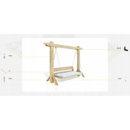 Sūpynių tvirtinimas apvaliu spaustuku + karabinas