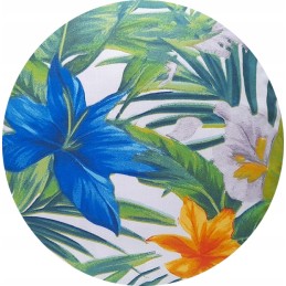 Apvalus pagalvės užvalkalas, 100% medvilnė, 35cm, gėlės sode