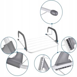 Radiatorinė drabužių džiovykla, balkono radiatorius, sodo turėklai