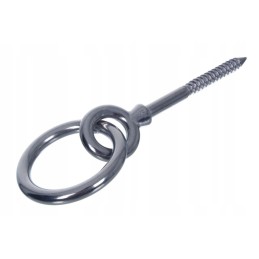 Nerūdijančio plieno kabliukas su sriegiu medienai 6x60mm apskritimui