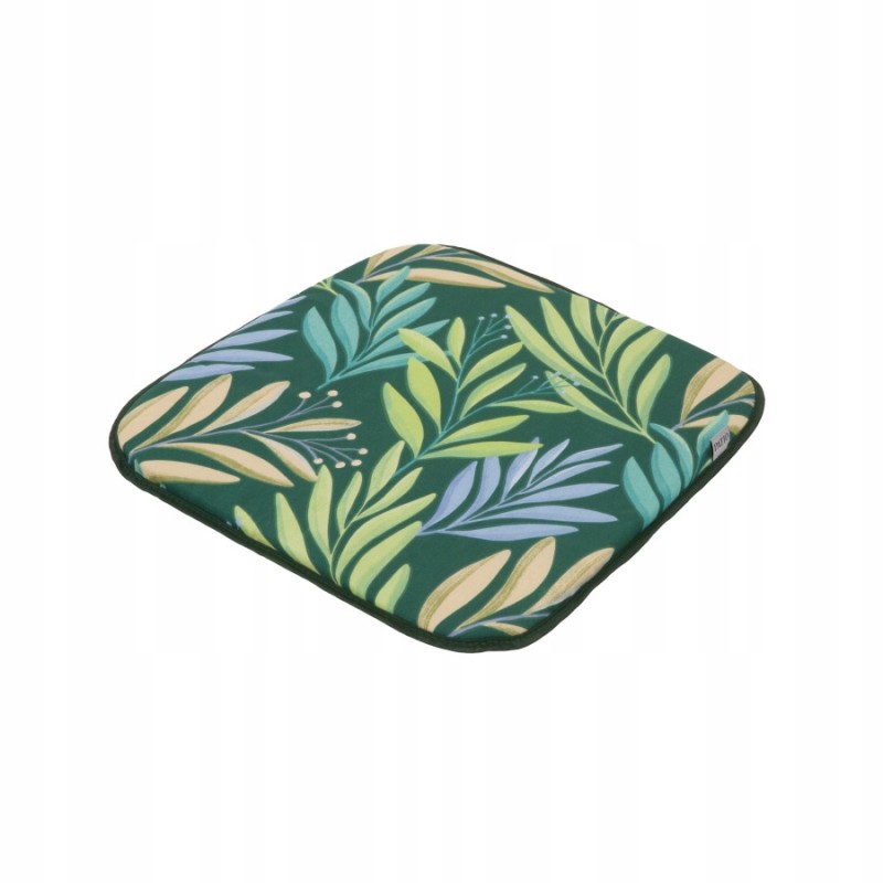 Žalia patio dodo šezlongo pagalvė, kėdės sėdynė, lapų raštas