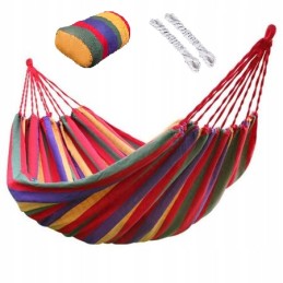 Raudonas vienvietis hamakas 200x80 supamas gultas