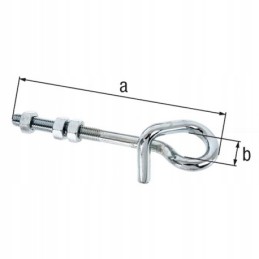 Kabliukas su srieginiu matuokliu ir prisukamas atrama. tipo