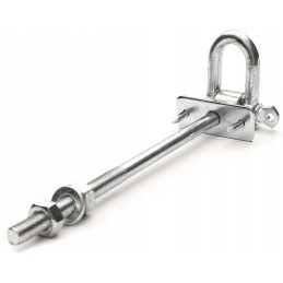 Sūpynių kablys su apkabomis m10 x 200 mm + kaiščiai