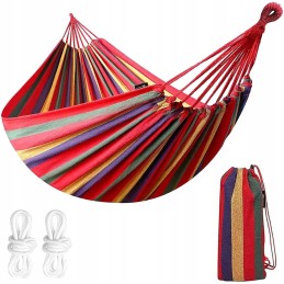 Sodo hamakas 1 asmeniui supamas sūpynės šezlongas + užvalkalas 200x70 cm + virvės