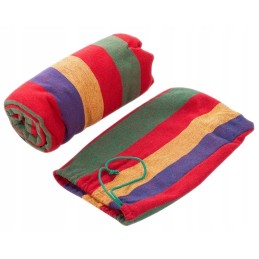 Sodo hamakas 1 asmeniui supamas sūpynės šezlongas + užvalkalas 200x70 cm + virvės