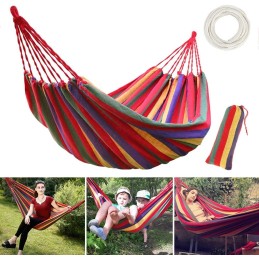 Sodo hamakas 1 asmeniui supamas sūpynės šezlongas + užvalkalas 200x70 cm + virvės