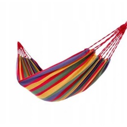 Sodo hamakas 1 asmeniui supamas sūpynės šezlongas + užvalkalas 200x70 cm + virvės