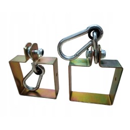 Sūpynių tvirtinimas: spaustukas 100x100 mm + karabinas