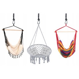 Hamako tvirtinimo virvė 1vnt karabinų sūpynių rinkinys