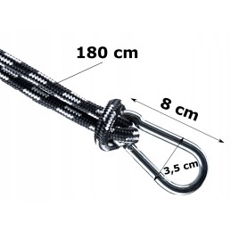 Hamako tvirtinimo virvė 1vnt karabinų sūpynių rinkinys