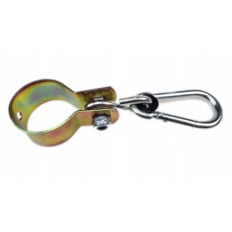 Sūpynių tvirtinimas su 50 mm apvaliu spaustuku ir ø 10 karabinu.