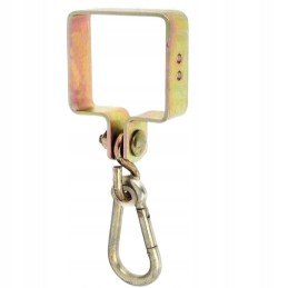 Sūpynių spaustukas 90x90 + karabinas, kvadratinis kabliukas su karabinu