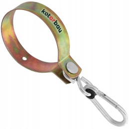 Užspaudžiamas sūpynės kablio karabino tvirtinimas 120 mm