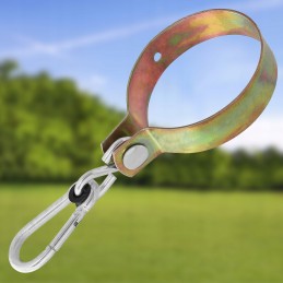 Užspaudžiamas sūpynės kablio karabino tvirtinimas 120 mm