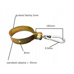 Kabliukas skirtas 120mm hamako sūpynių + karabino tvirtinimui
