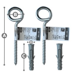 Tvirtas komplektas oro sūpynėms surinkti iki 100 kg