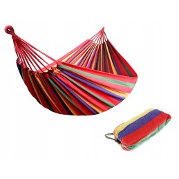Didelis sodo hamakas 80x170cm, tvirta virvė, užvalkalas