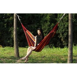 Didelis sodo hamakas 80x170cm, tvirta virvė, užvalkalas