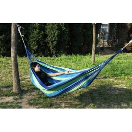 Didelis sodo hamakas 80x170cm, tvirta virvė, užvalkalas