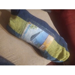 Didelis sodo hamakas 80x170cm, tvirta virvė, užvalkalas