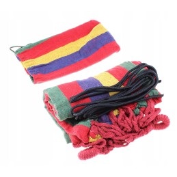 Didelis sodo hamakas 80x170cm, tvirta virvė, užvalkalas