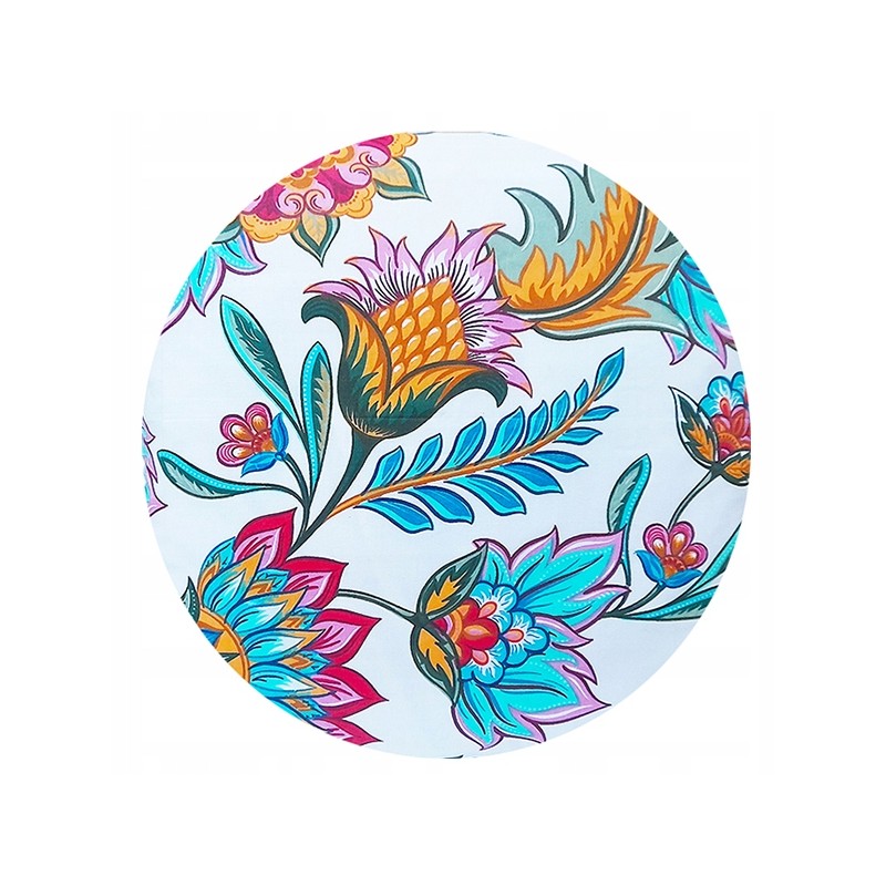 Apvalus pagalvės užvalkalas 35 cm, gėlės iš łowicki