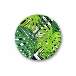 Apvali išmatų pagalvėlė – žali lapai