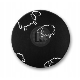 Apvali taburečių pagalvėlė – juoda avelė