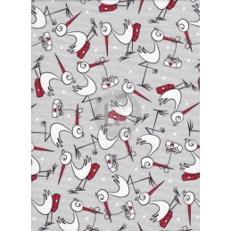 Apvali išmatų pagalvė – gandrai