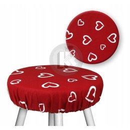 Apvali taburečių pagalvėlė – raudona Valentino diena