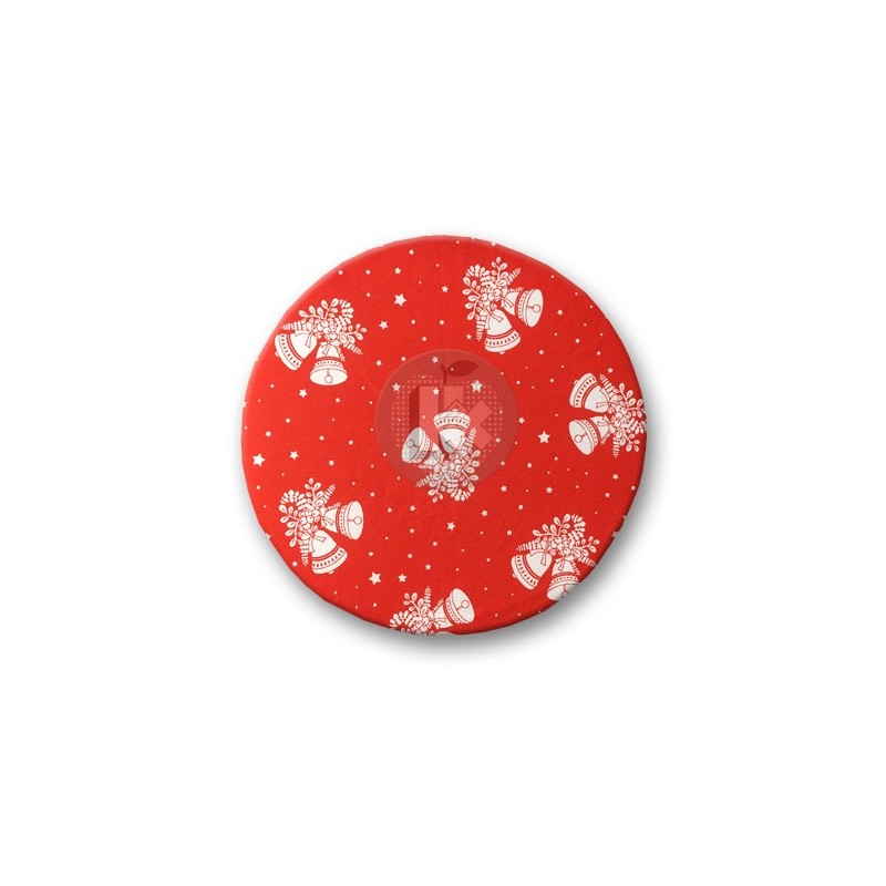 Apvali išmatų pagalvėlė – raudoni varpeliai