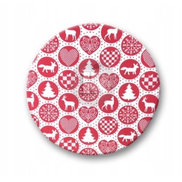 Apvali taburečių pagalvėlė - raudonas elnias