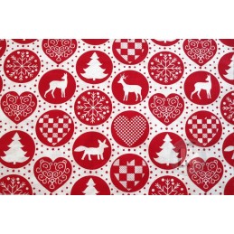 Apvali taburečių pagalvėlė - raudonas elnias