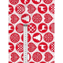 Apvali taburečių pagalvėlė - raudonas elnias