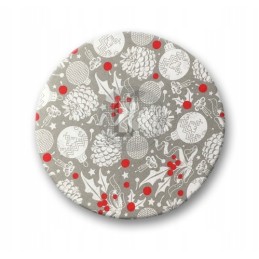 Apvali išmatų pagalvėlė – kalėdiniai pušies riešutai