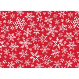 Apvali išmatų pagalvėlė – raudonos snaigės.