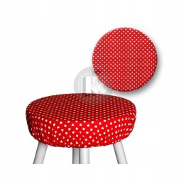 Apvali taburečių pagalvėlė – raudonos širdelės.