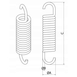 Spyruoklė pakabinamam supam krėslui, ⌀6, 7 apsisukimai