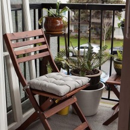 Pagalvėlė su virvelėmis taburetei, dygsniuota sodo kėdė, 40x40 cm, surišta