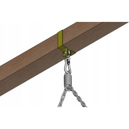 Sūpynių kablys su spaustuku 100 x 100 mm