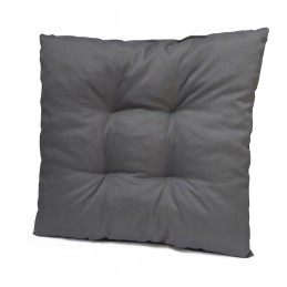 Dėmėms atspari dygsniuota kėdės pagalvė, terasa be raiščių 35x35 grafitas