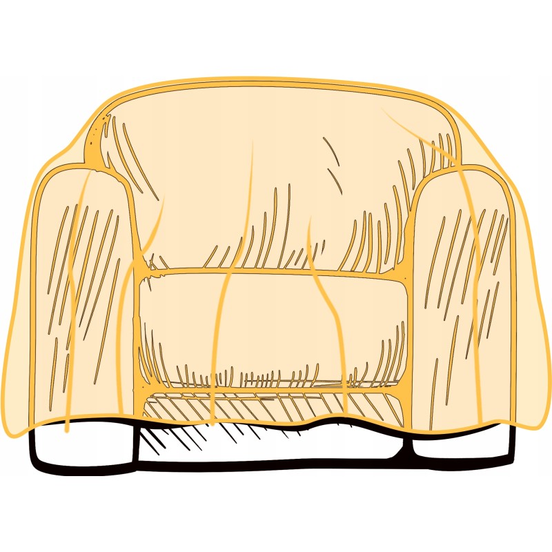 Apsauginė folija vienvietė sofa 243,8 x 137,2 cm storio 50 mikronų