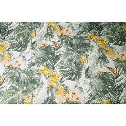 Dėmėms atspari surišta pagalvė 38x38 monstera žalia